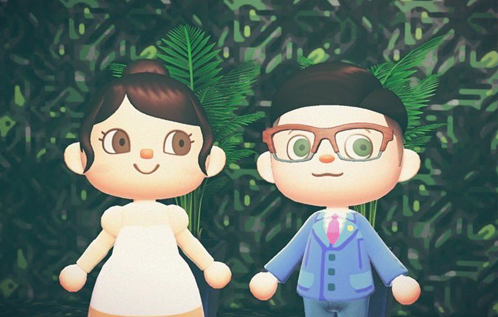 Una coppia sposata ha ricreato le foto del matrimonio su Animal Crossing: New Horizons
