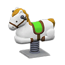 Cavallo a molla (Bianco)