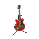 Chitarra elettrica (Rosso scuro, Emblema)