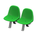 Coppia di sedie sala attesa (Verde)