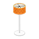 Lampada a stelo (Bianco, Design arancione)