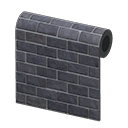 Muro mattoni neri