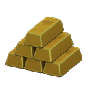 Piramide di lingotti dorata