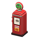 Pompa di benzina rétro (Rosso, Verde con animale)