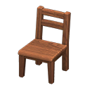 Sedia di legno (Legno scuro)