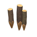 Set di paletti tronco (Legno scuro)