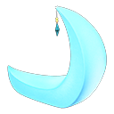 Sofà mezzaluna con stella (Blu)