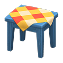 Tavolino di legno (Blu, Arancio)