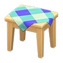 Tavolino di legno (Legno chiaro, Blu)