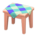 Tavolino di legno (Legno rosa, Blu)