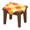 Tavolino di legno (Legno scuro, Arancio)