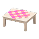 Tavolo di legno (Legno bianco, Rosa)