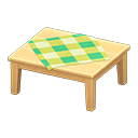 Tavolo di legno (Legno chiaro, Verde)