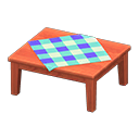 Tavolo di legno (Legno di ciliegio, Blu)