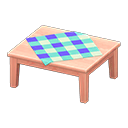 Tavolo di legno (Legno rosa, Blu)
