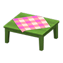 Tavolo di legno (Verde, Rosa)