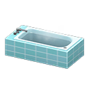 Vasca da bagno lunga (Blu chiaro)