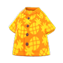 Camicia aloha con ananas (Arancio)