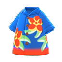 Camicia aloha sgargiante (Blu marino)