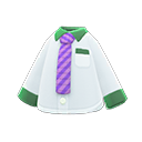 Camicia da ufficio (Cravatta a righe viola)