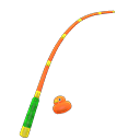 Canna da pesca colorata (Arancio)