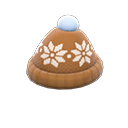 Cappellino nevoso di lana (Marrone)