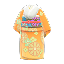 Kimono alla moda (Arancione pallido)