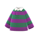 Maglietta a righe spesse (Verde e viola)