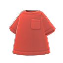 Maglietta con taschino (Rosso)