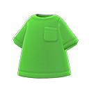 Maglietta con taschino (Verde)