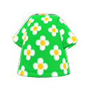 Maglietta floreale (Verde)