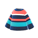 Maglione a righe colorate (Blu marino, blu chiaro, rosa)