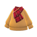 Maglione con sciarpa (Cammello)
