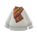 Maglione con sciarpa (Grigio)