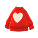 Maglione cuore (Rosso)
