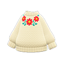 Maglione fiorito (Bianco)