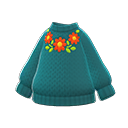 Maglione fiorito (Verde)