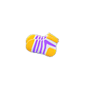 Paio di calzini da bimbo (Giallo e viola)