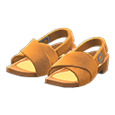 Paio di sandali a due fasce (Marrone)