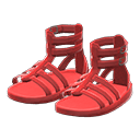 Paio di sandali gladiatore (Rosso)