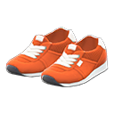 Paio sneaker finto camoscio (Arancio)