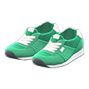 Paio sneaker finto camoscio (Verde)