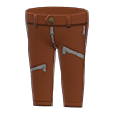 Pantalone in ecopelle (Marrone)