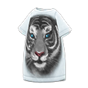 Vestito a maglietta tigre (Bianco)