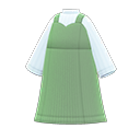 Vestito con scollo a cuore (Verde muschio)