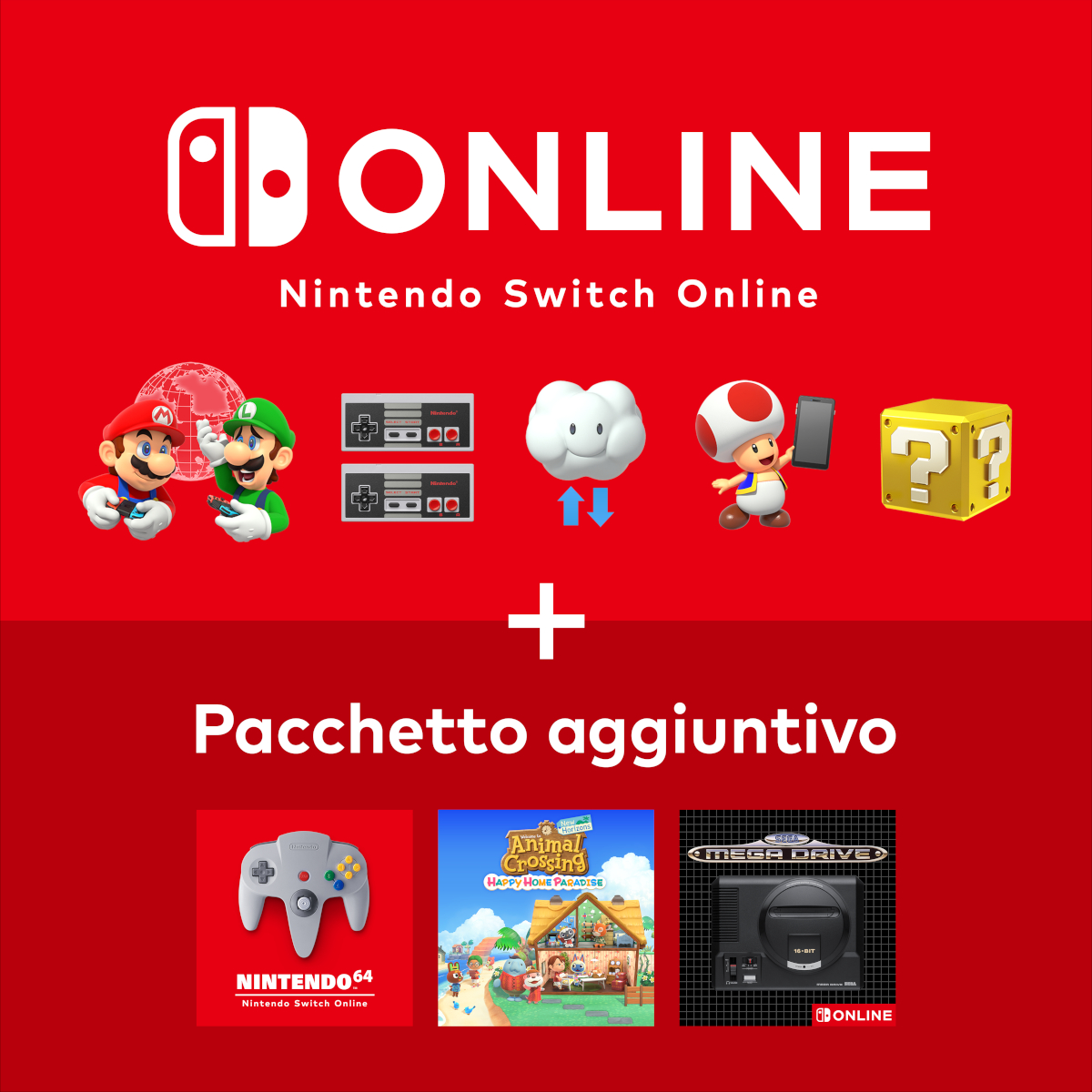 Nintendo Switch Online + Pacchetto aggiuntivo (Familiare)