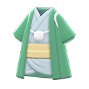 Abito mercante periodo Edo (Verde pallido)