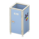 Cabina WC (Blu, Scarabocchi e adesivi)