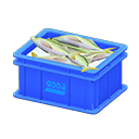 Cassetta per pesce (Blu, Logo)
