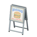 Cavalletto pubblicitario (Argentato, Hamburger)